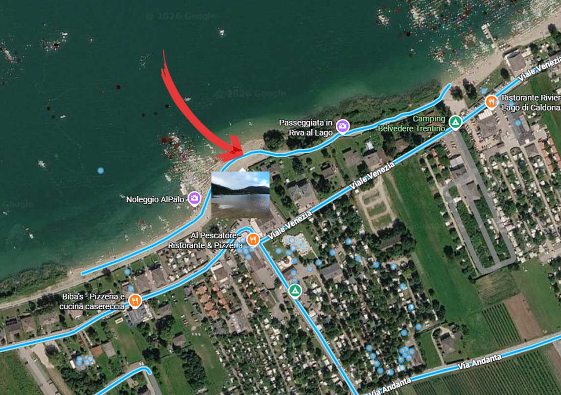 Tracciato Google Street View Lago di Caldonazzo - Calceranica - Virtualvr.it Bozzetta Gabriele Web Promotions Cavalese