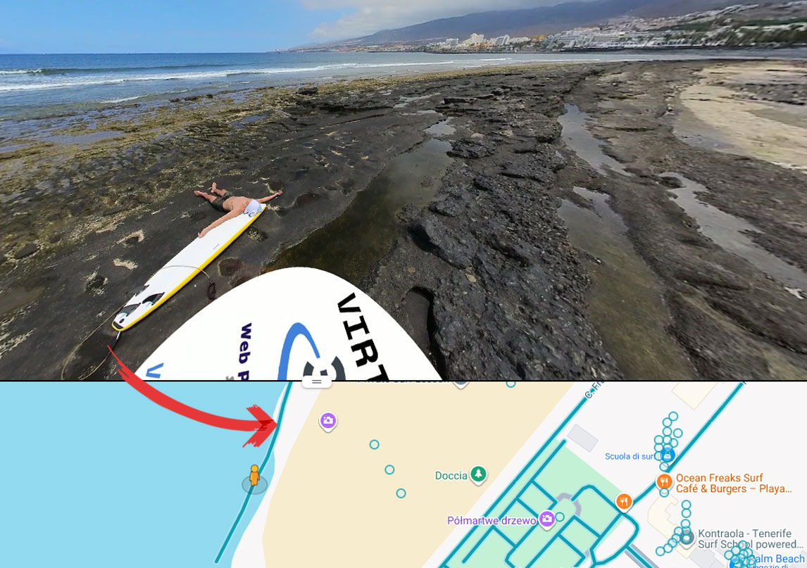 Tracciato Google Street Playa de Las America Tenerife - Virtualvr.it Bozzetta Gabriele Web Promotions Cavalese